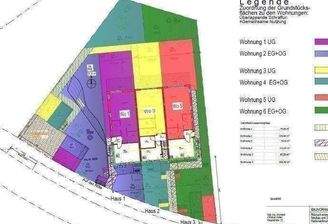 Zuordnung der Grundstücksflächen der Wohnung im EG