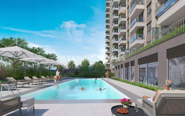 Flats with Sea and Princes' Islands Views in Maltepe