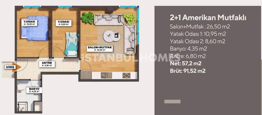 Nature-View Flats with Indoor Pool in Üsküdar İstanbul