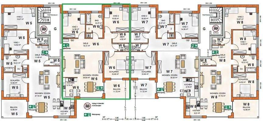 Grundris Lage Wohnung 6