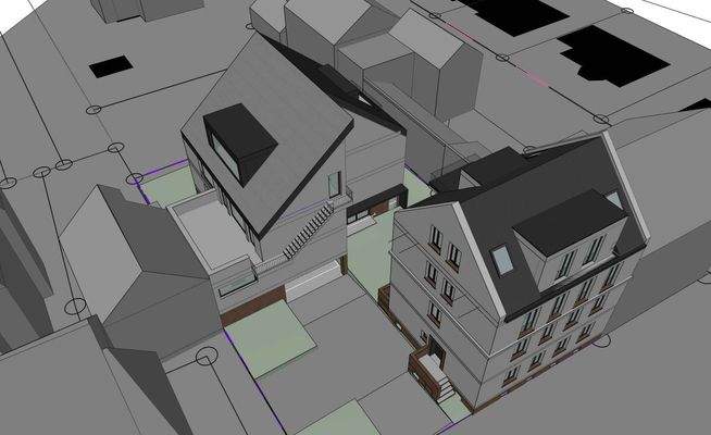 Gesamtanlage mit geplantem Neubau