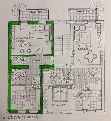 Grundriss 3. Obergeschoss