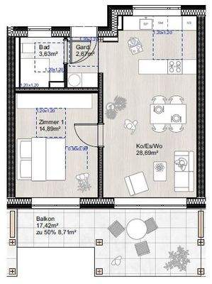 Bsp.Grundriss L2 - W8/W13/W18