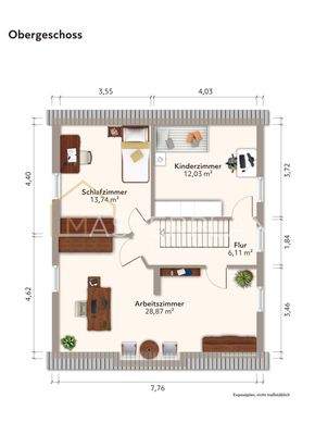 Grundriss Obergeschoss