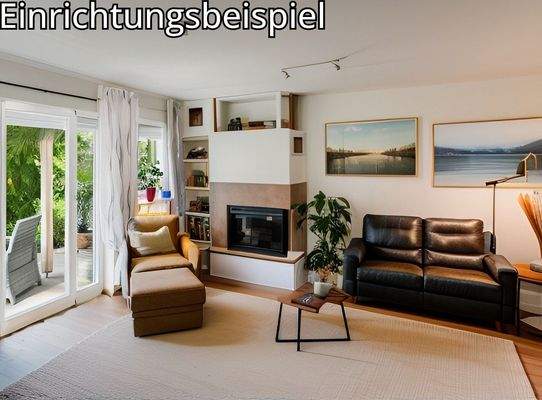Wohnzimmer Kamin Rendering