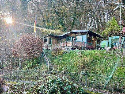 Gartenhaus Ansicht von Balkon OG