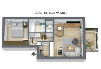 Gaswerkstraße 77 W 8 - 3D-Grundriss