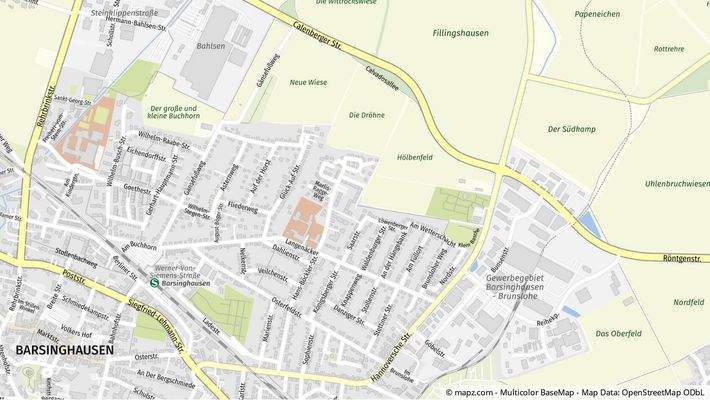 Geolyzer Kartenausschnitt