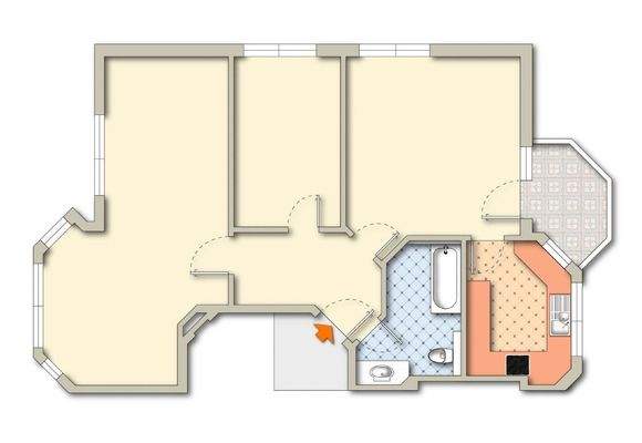 Grundriss Whg. 1, unmöbliert