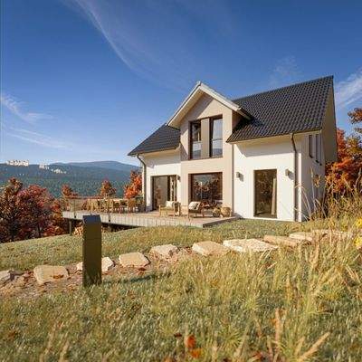 Modernes Landhaus mit Satteldach Gaube