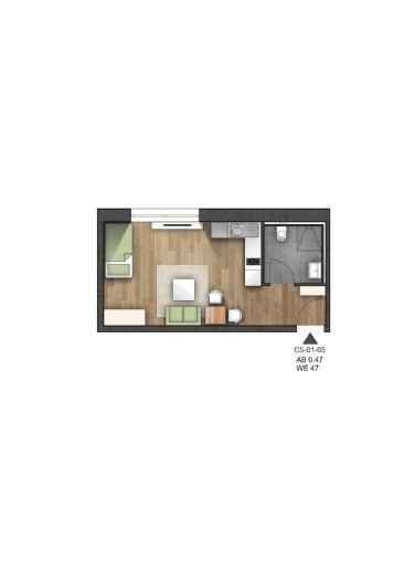 Sanierungsabschreibung - 1-Zimmer-Wohnung zur Kapitalanlage mit ca. 30 m²