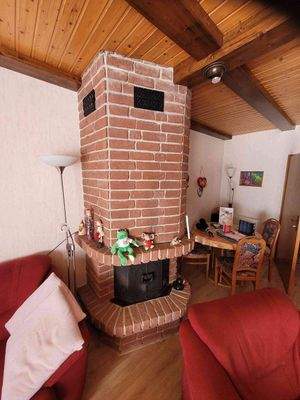 Kaminofen im Wohnzimmer