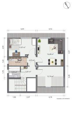 Grundriss / Skizze Dachgeschoss