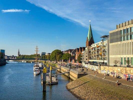 Weserpromenade direkt vor der Tür