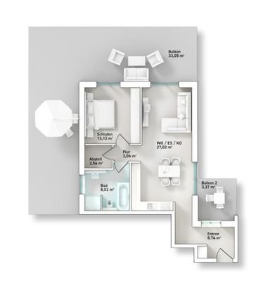 Grundriss Wohnug Nr 8 