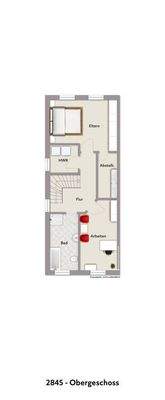 Grundriss OG visualisiert 2845