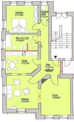 Grundriss der Wohnung