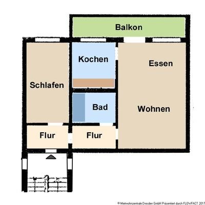 Grundriss - 2 Zimmer in Ottendorf-Okrilla