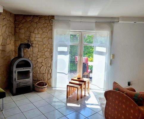 Kaminofen im Wohnzimmer