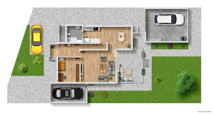 Grundriss Visualisierung EG