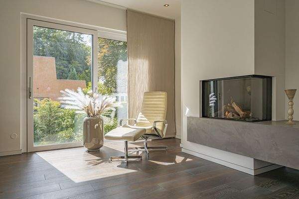 Gaskamin im Schlafzimmer