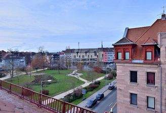 Archivpark direkt vor dem Haus