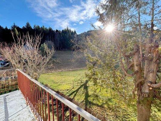 Herrliche Aussicht vom Balkon