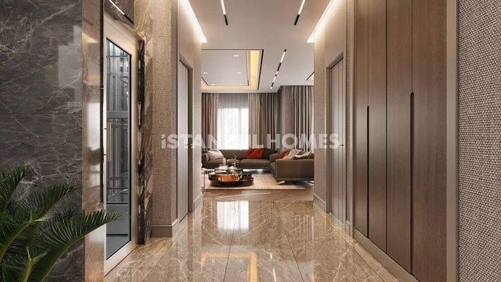 Apartments in a Project 150 M from the Metro in Istanbul Sisli