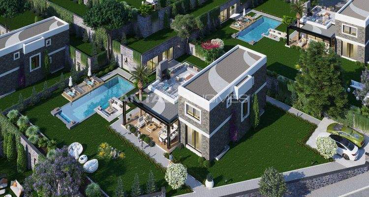 Sea View Villas Close to Sea in Bodrum Gumusluk