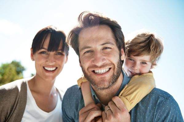 Familienglück in Sonne