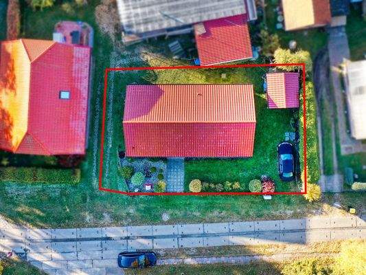 Die Liegenschaft von oben