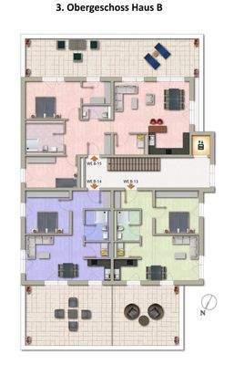 3. Obergeschoss Haus B