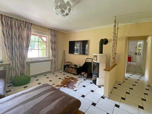 Wohnbereich mit Kaminofen