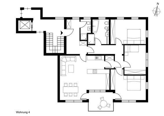 Grundriss Wohnung Nr. 4