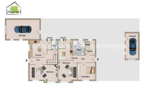 Erdgeschoss mit 2 Wohneinheiten