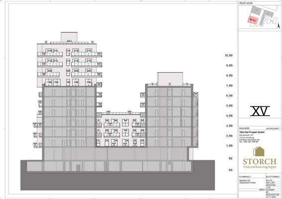 Baufeld XV Ostausrichtung-Innen