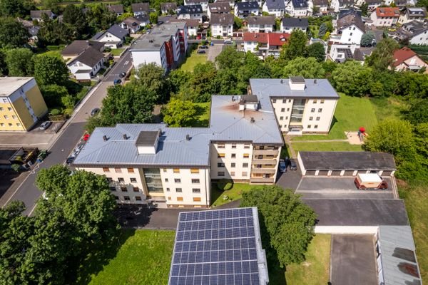 Außenansicht Drohnenaufnahme Ostseite