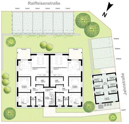 Lage auf dem Grundstück