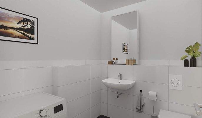 Geräumiges modernes Gäste-WC