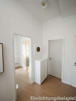 Flur im DG Musterhaus (Einrichtungsbeispiel KI)