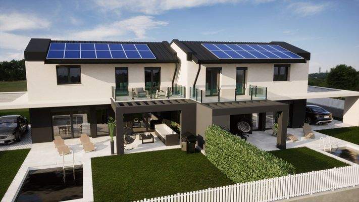 neu errichtete Doppelhaushälfte in Lignano Riviera