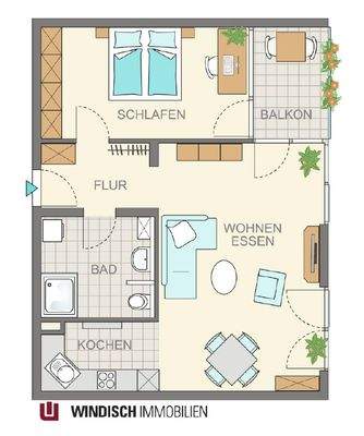 Grundriss der Wohnung