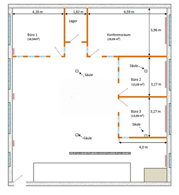 1.OG - 188 m² - Loft 13 