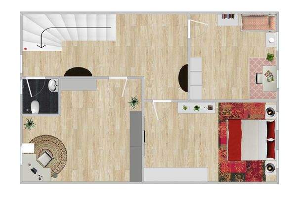 Obergeschoss möbliert