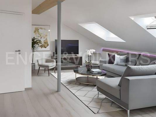 Beispiel-Visualierung des Wohnzimmers im DG