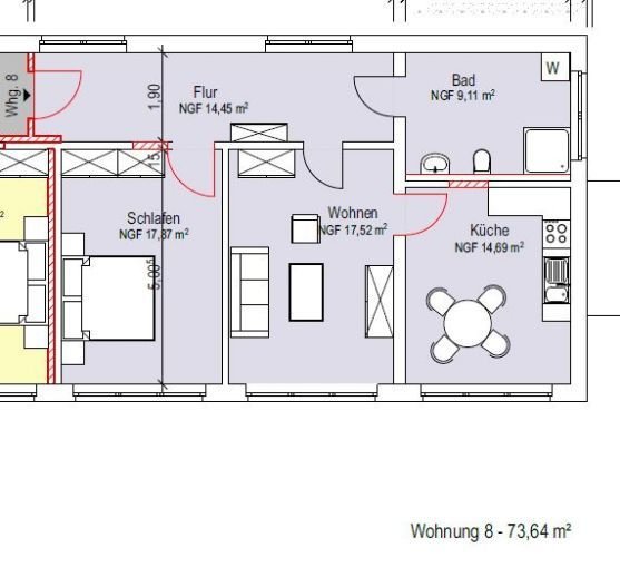 Crivitz - 2-Zimmerwohnung im 1. OG zu vermieten