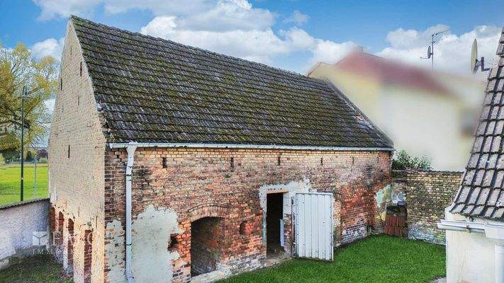 Blick auf die Scheune