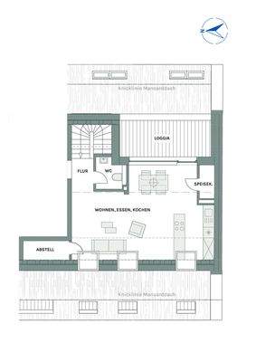 Grundriss WE 19 Obergeschoss