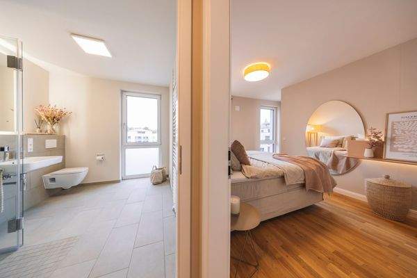 Raumaufteilung Schlafzimmer und Bad 