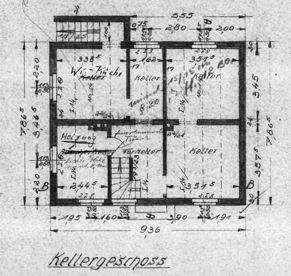 Wohnhaus - Kellergeschoss